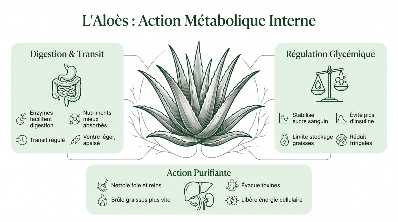 Action métabolique de l'aloe vera pour maigrir