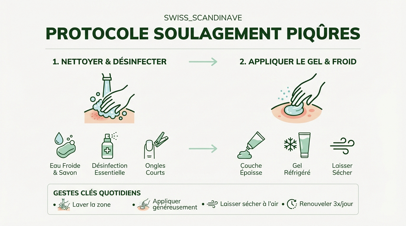 Protocole de soin à l'aloe vera pour soulager une piqûre de moustique
