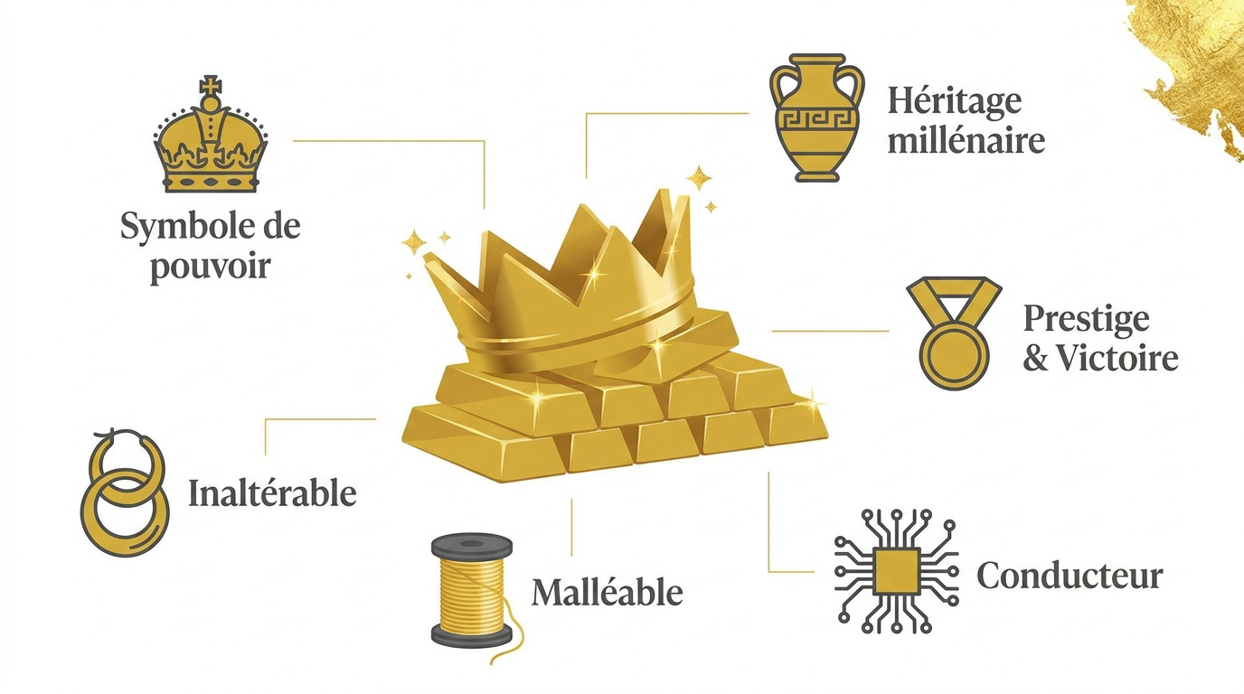 Lingots d'or et bijoux anciens symbolisant l'héritage et la richesse